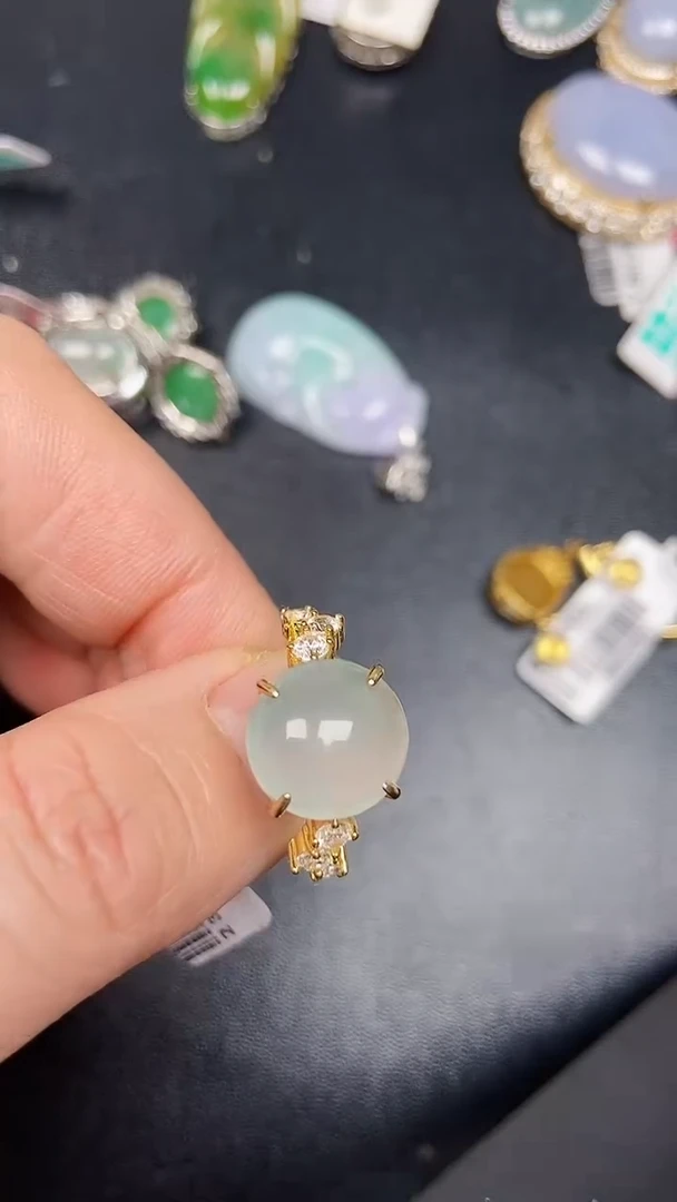 银S925镶嵌戒指翡翠2360