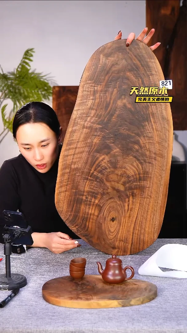 木北美黑胡桃原木.干裂疤结不属于商品质量问题完美主义者慎拍