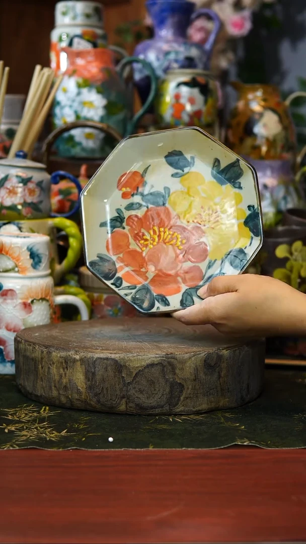 花瓶/杯子/碗91号景德镇手工手绘釉下彩