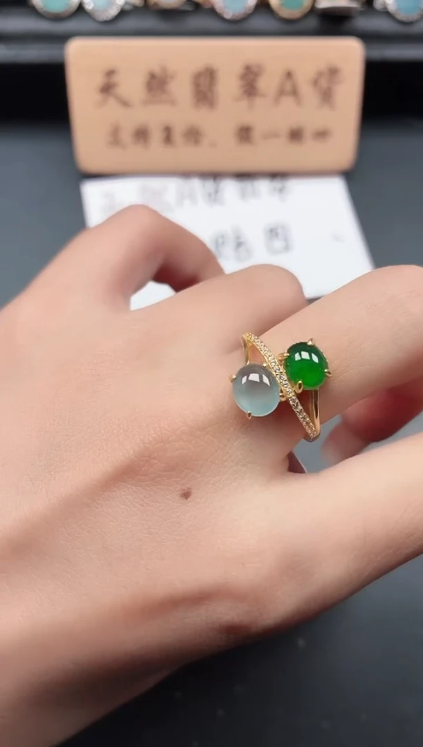 银S925镶嵌戒指翡翠1111