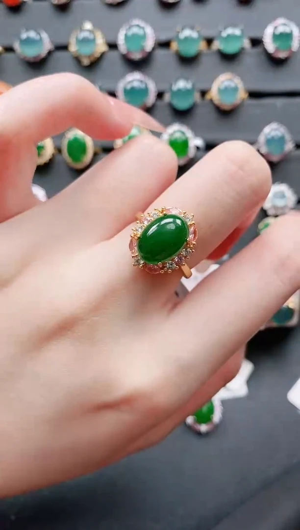 【闪购商品】翡翠戒指银S925镶嵌11111111