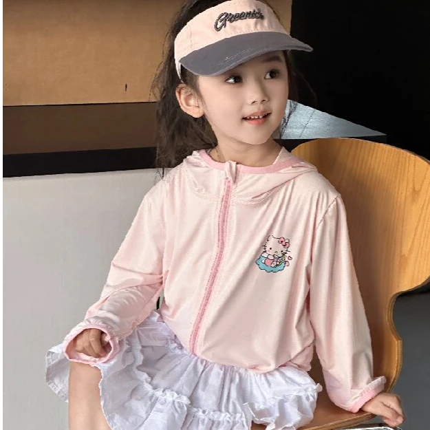 儿童防晒衣光感变色7A抗菌夏季新款2025宝宝薄款连帽UPF50+防晒服