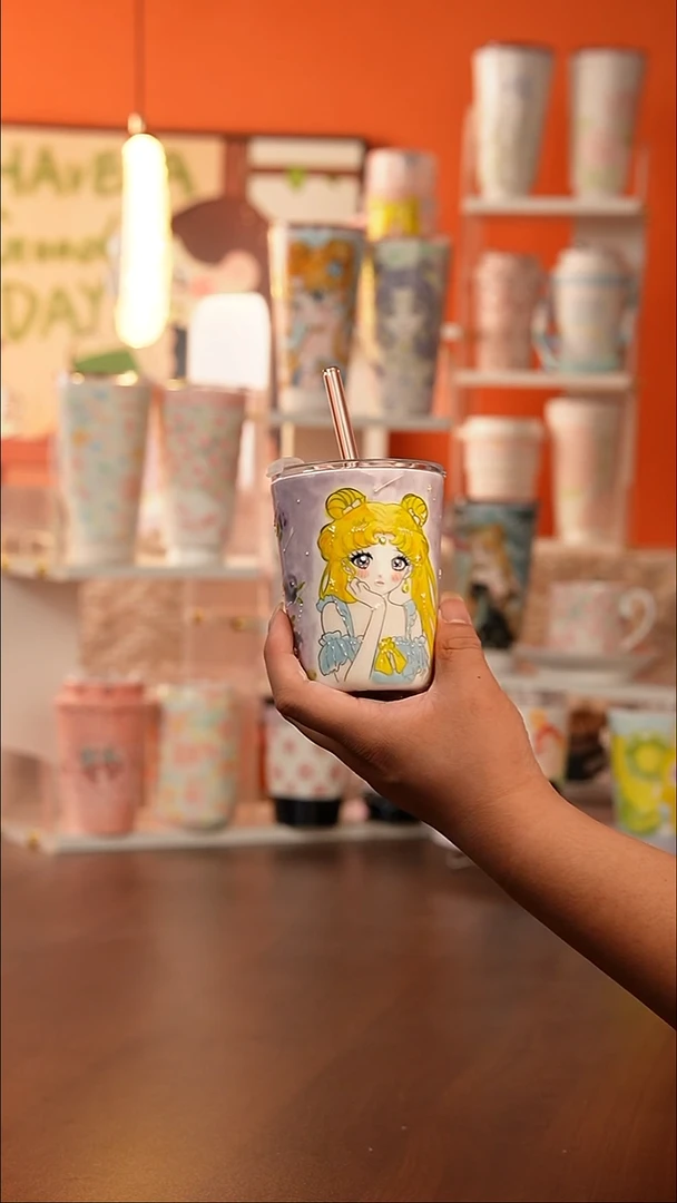 景德镇手工手绘文创陶瓷杯