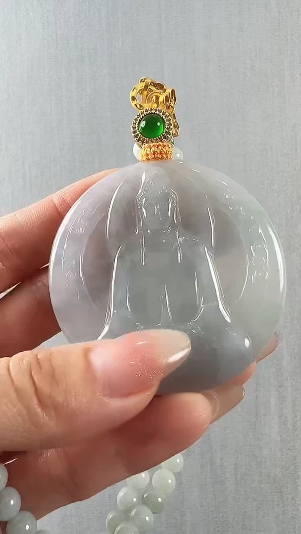 颈饰未镶嵌翡翠观音