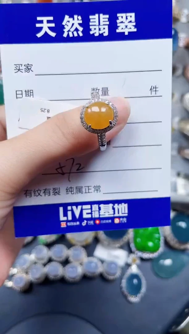 银S925镶嵌翡翠耳饰572