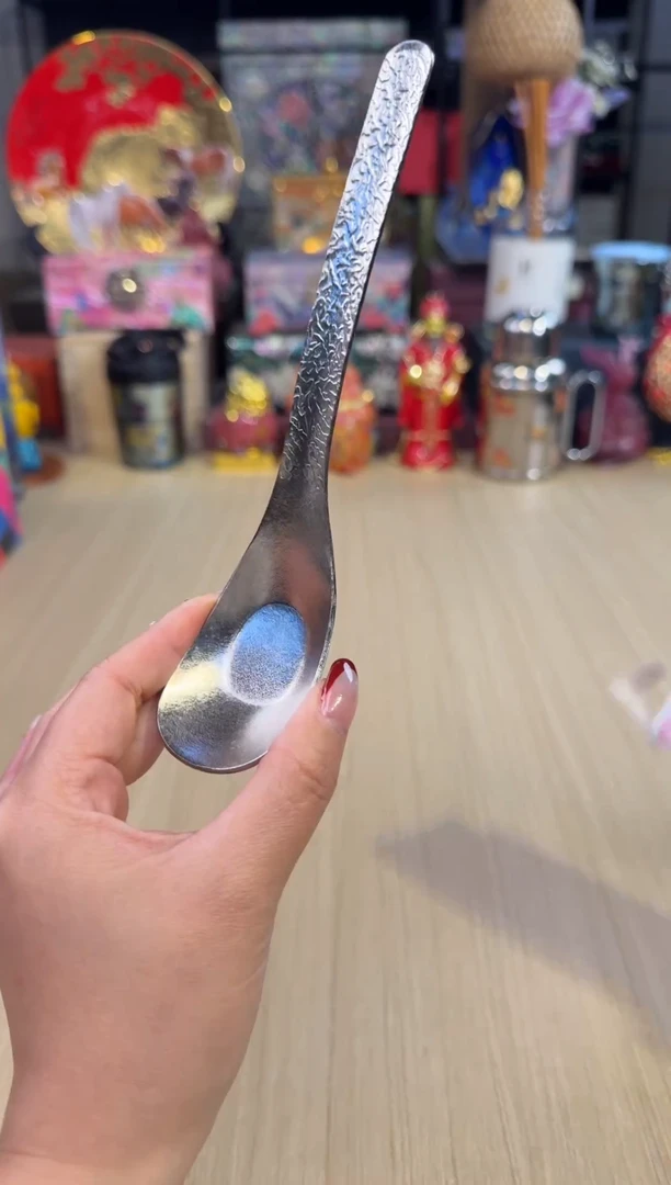 6态极锤纹纯钛勺子