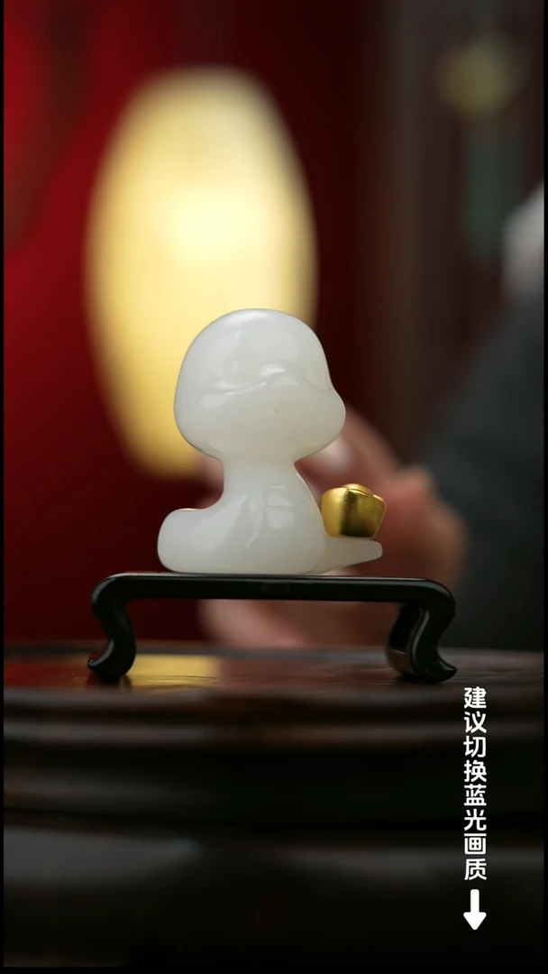 玉【灵蛇献宝】天然玉石摆件