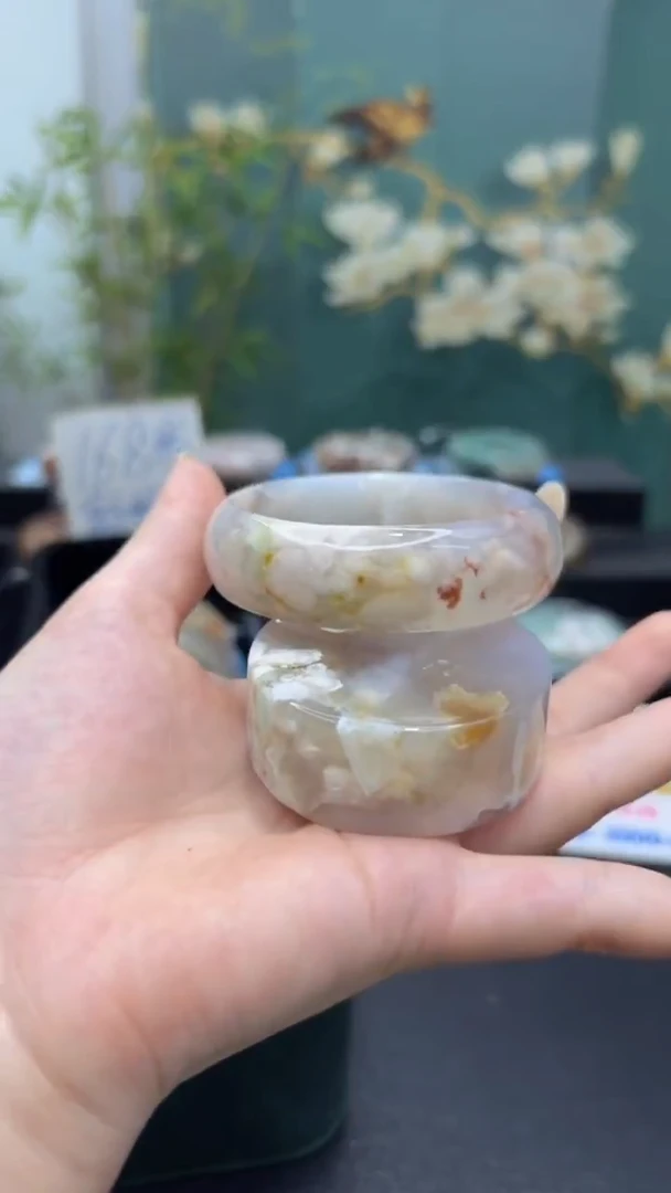 未镶嵌手镯石英质玉C192(55圈赠送镯心)