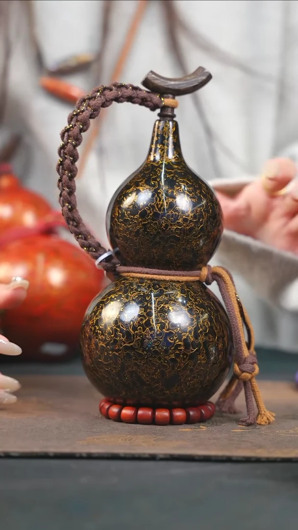 【闪购商品】XD116漆艺酒葫芦不包手串及旋转底座