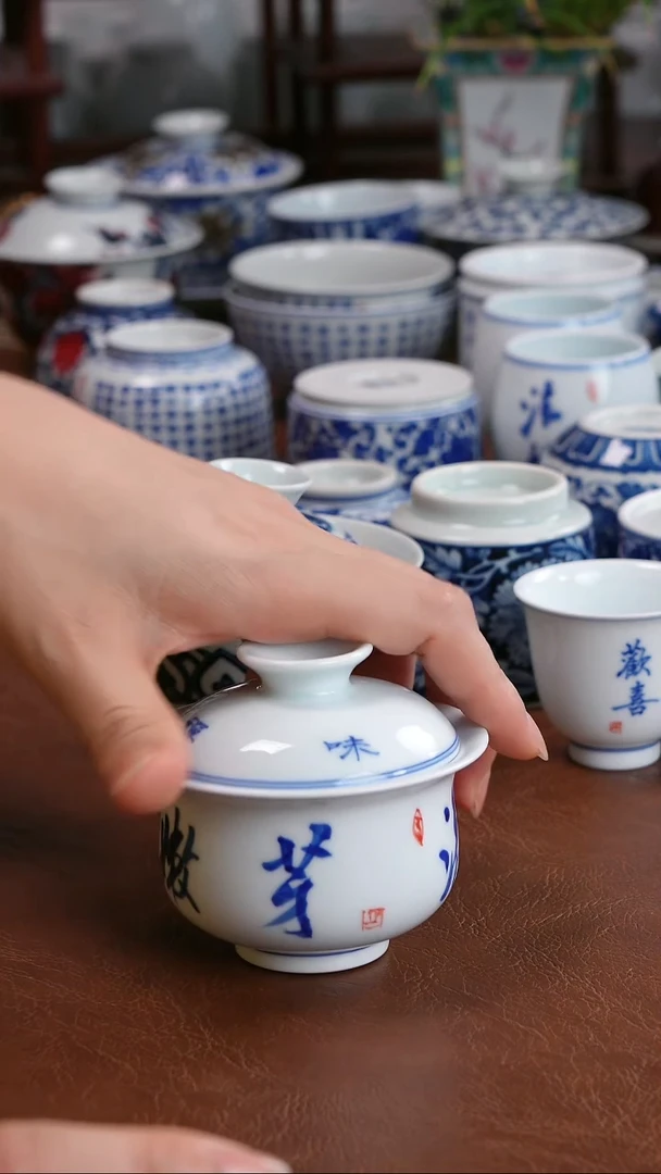 景德镇高端茶器景德镇墨奈纯手工手绘高端茶器