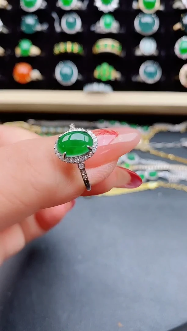 【闪购商品】翡翠戒指银S925镶嵌580550