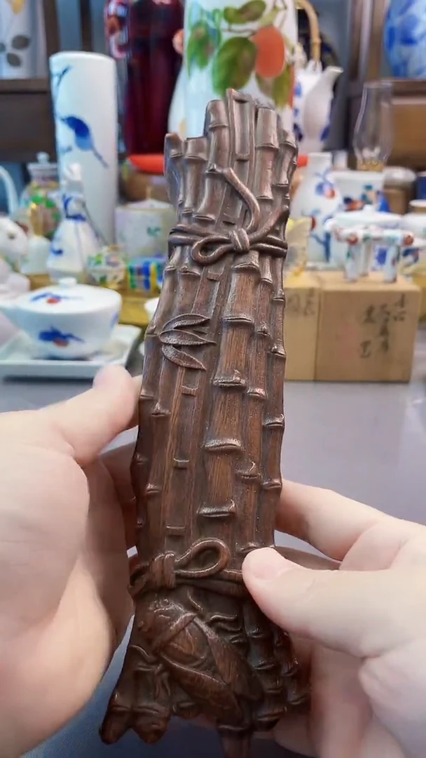 瓷片日产实木文镇
