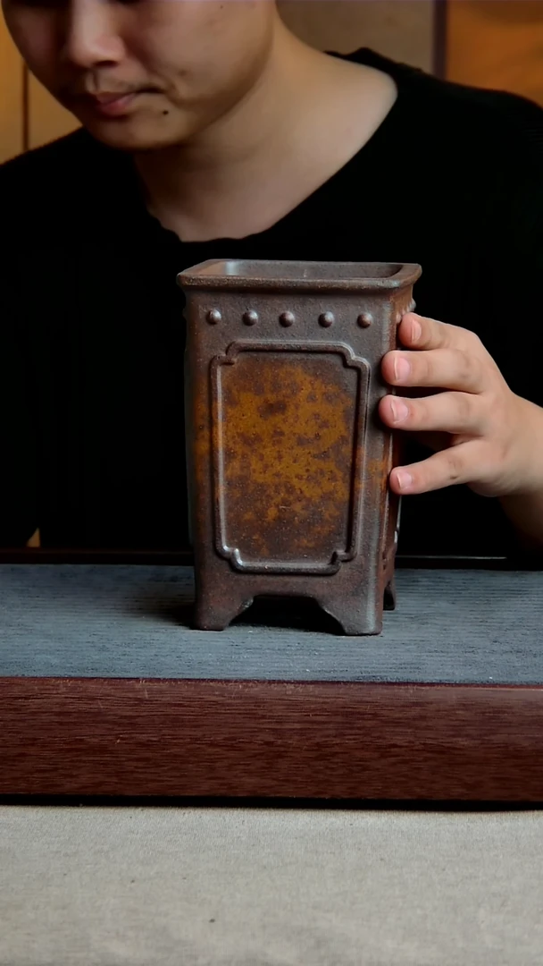 紫砂花盆9.5*15.5内径紫砂花盆