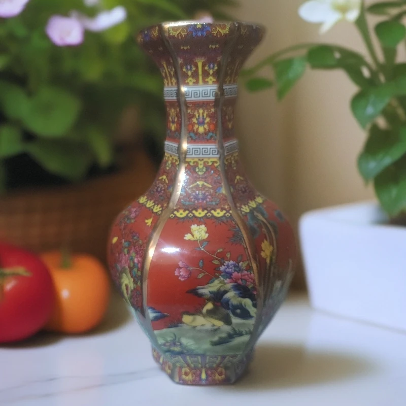 景德镇陶瓷古月轩珐琅彩赏瓶（福袋专属花片随机发）