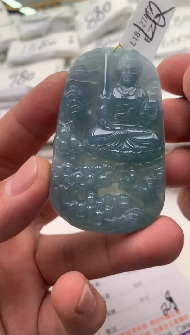 【闪购商品】翡翠颈饰未镶嵌不动明王【品质一般介意慎拍】1