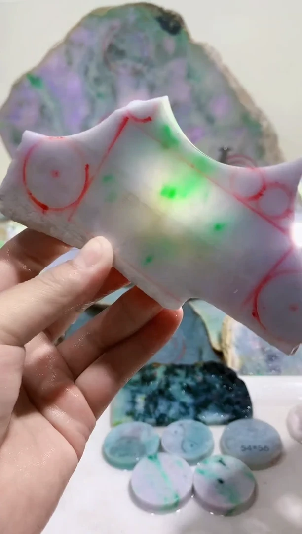 裸石翡翠葉*多0蒙0翡翠珠宝976