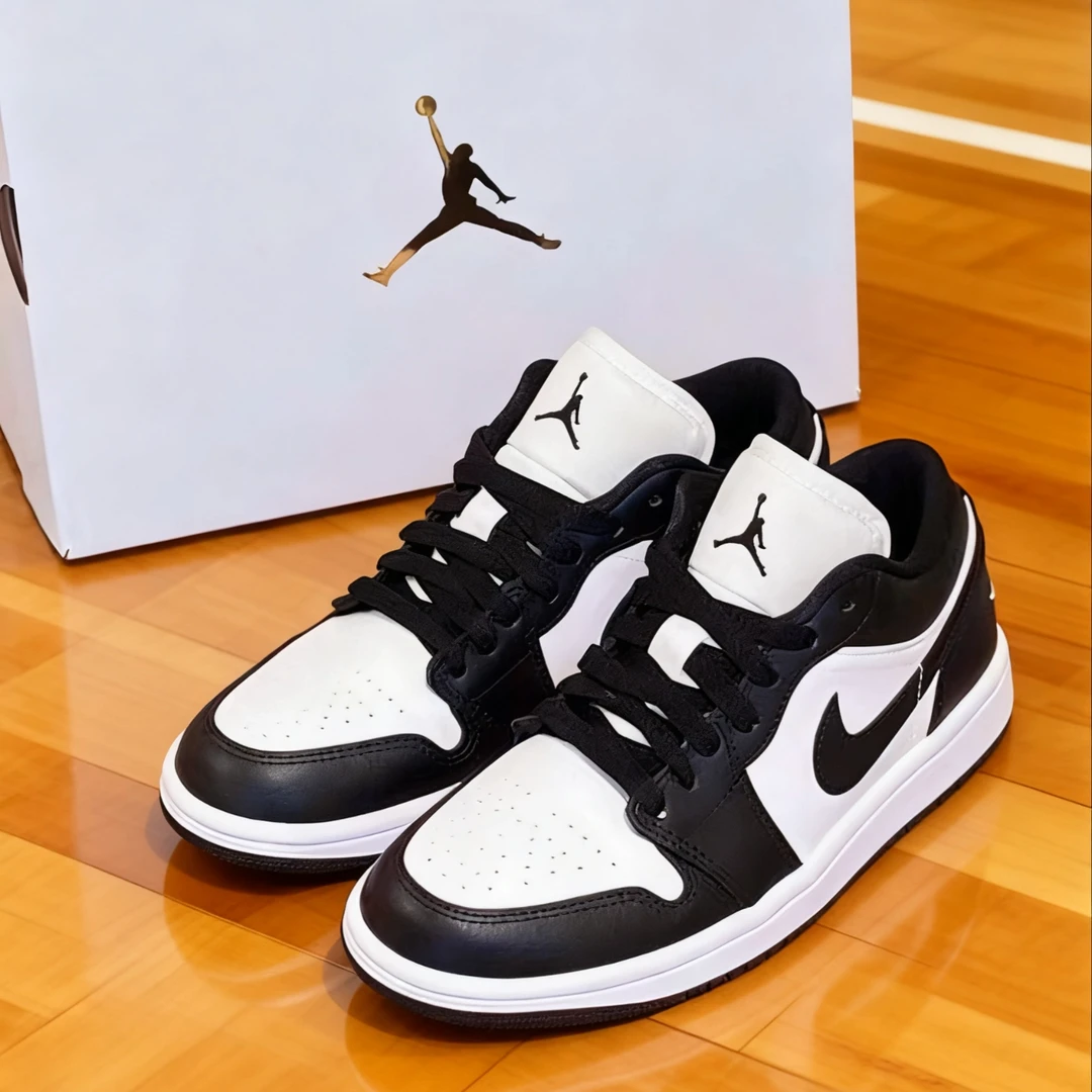 Air jordan 1 low黑白熊猫男女款舒适运动鞋潮流休闲板鞋官方正品