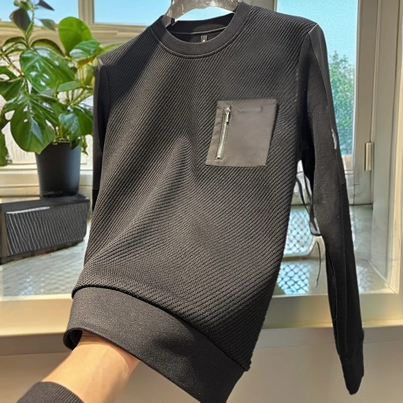 秋冬季男士时尚圆领针织百搭休闲卫衣（710）