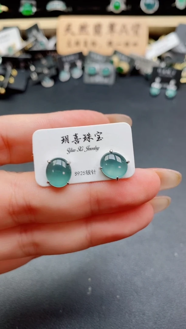 银S925镶嵌戒指翡翠1