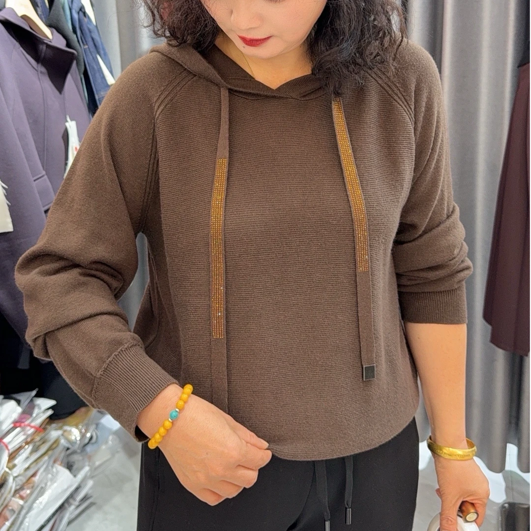 [ W i F i ] 22306早秋亮钻帽衫