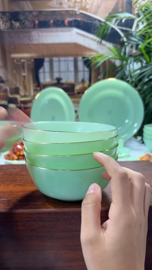 【闪购商品】..5.5英寸玉瓷碗4个口径13.8厘米