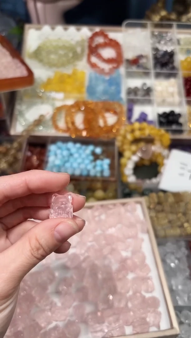 【闪购商品】水晶手串未镶嵌特级粉水晶凤九一个宽卡13