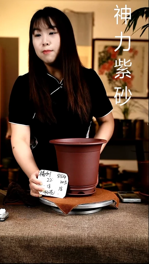 紫砂花盆花卉工艺8154+z