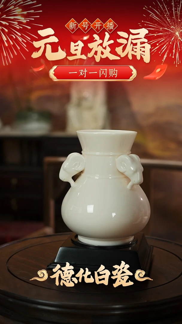 摆件瓷李***c陈明良白瓷