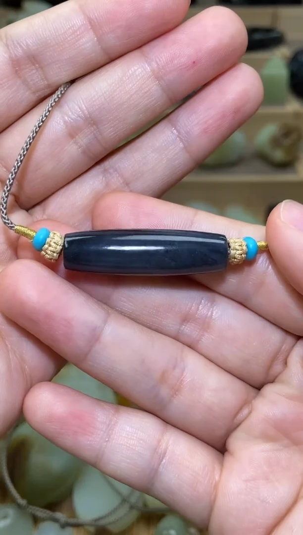 未镶嵌和田玉挂件新疆和田玉 青花玉勒子挂件