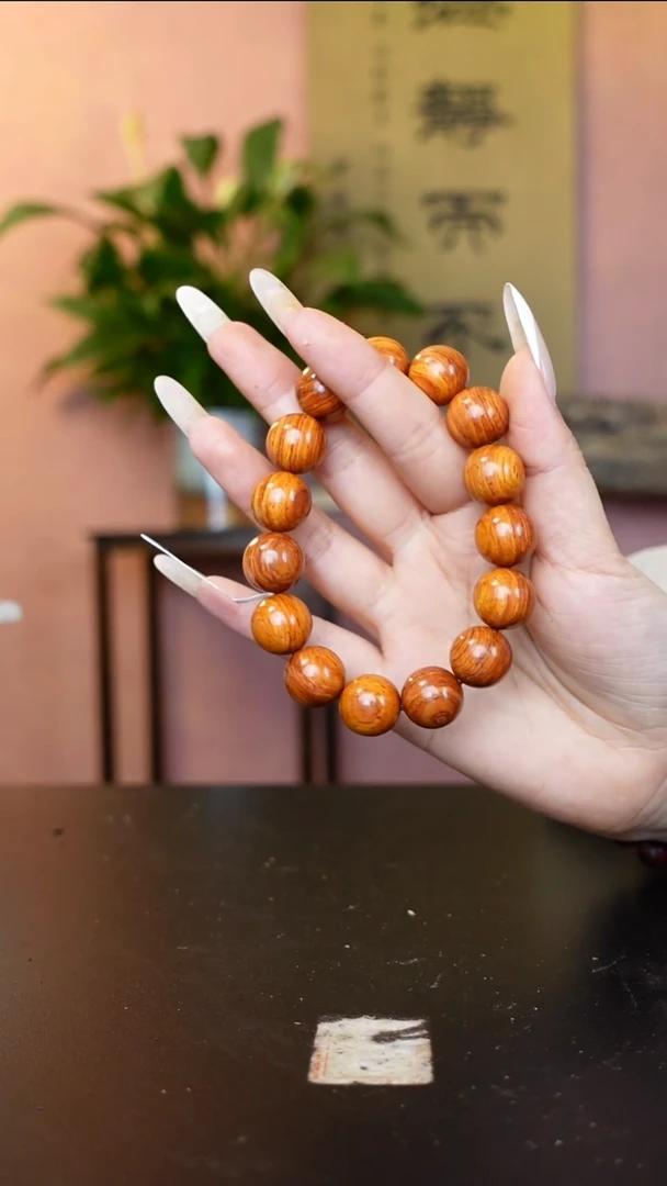 降真香手串/手链海南红降花梨公1.5高货黄油玉化料单圈土埋