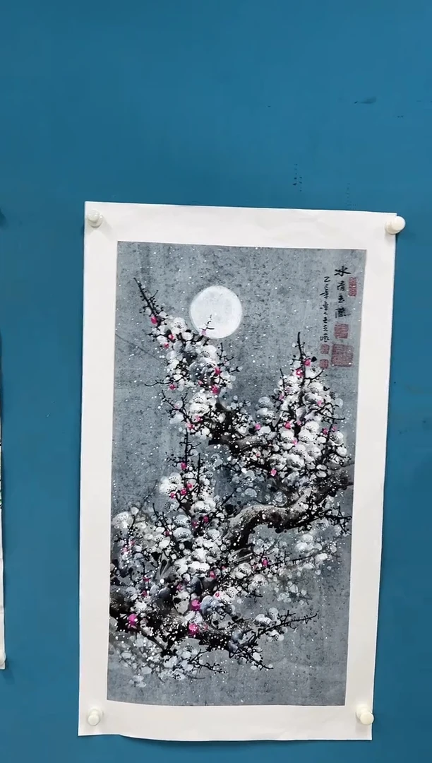 国画王夫怀-三尺梅花-白梅-018