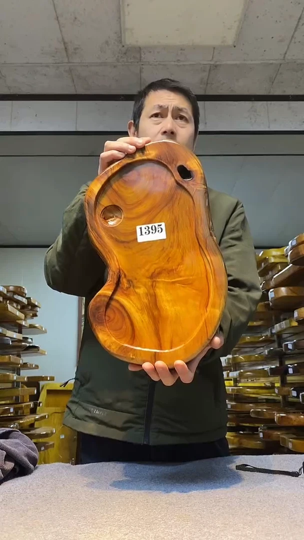 实木原木茶盘 一物一拍(不含配件）