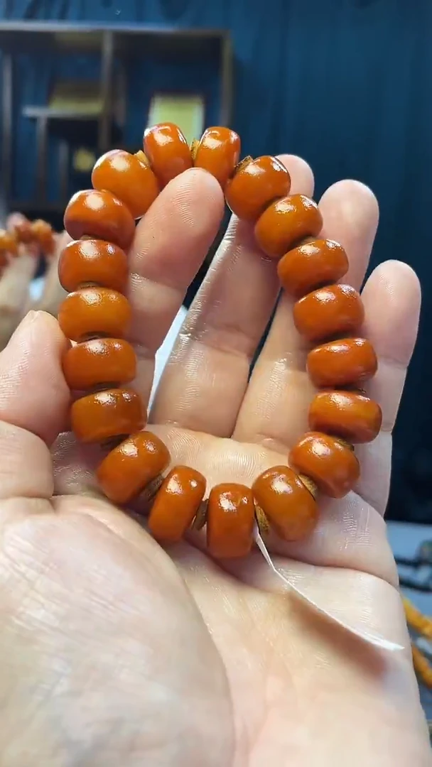 手串琥珀未镶嵌蜜蜡老型手串