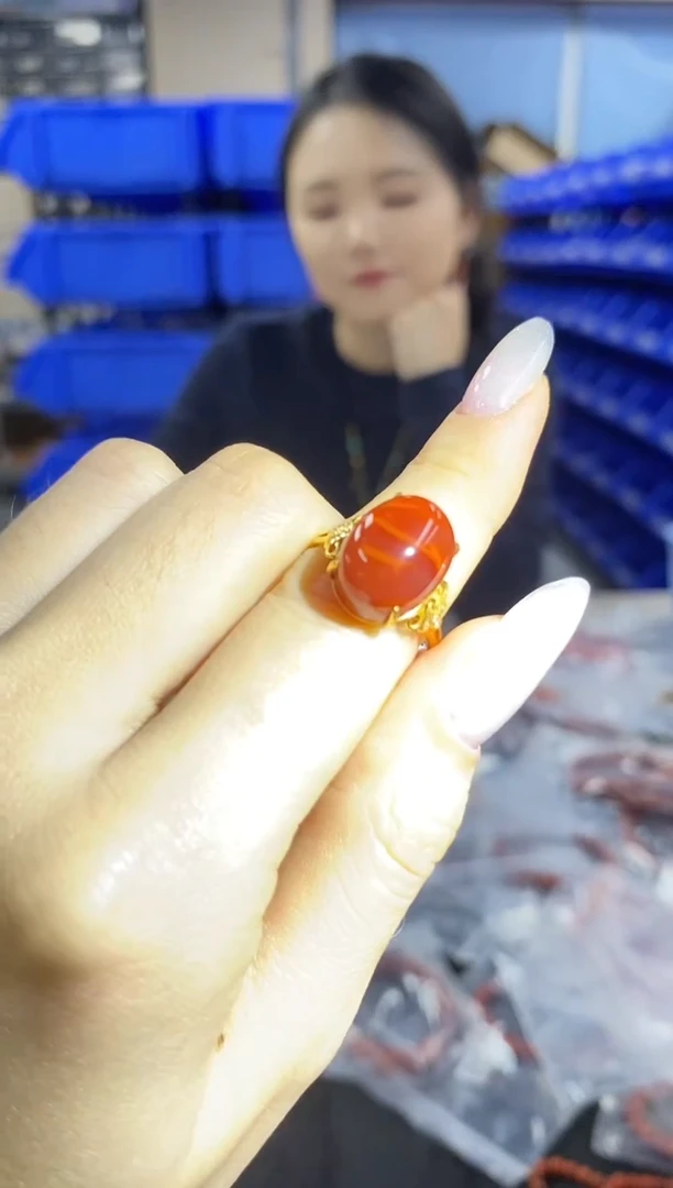 未镶嵌Q136（多样性发一件）南红玛瑙戒指