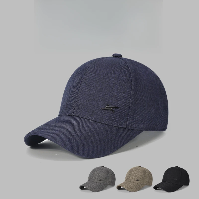 2025成人新款商务风棒球帽男士硬顶遮阳帽户外防晒时尚百搭鸭舌帽