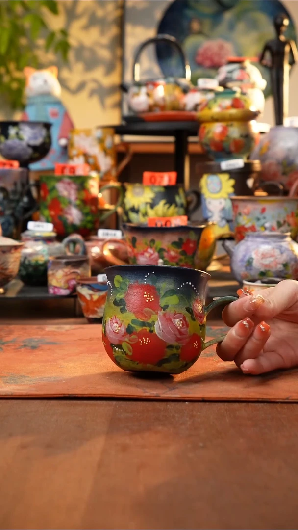 瓷片景德镇手工手绘325