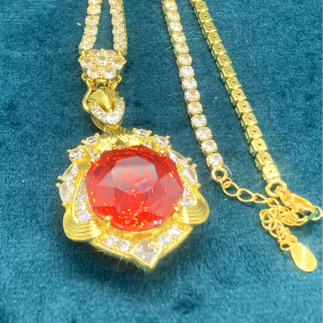 【南非库里南】NFKLN 高端奢华定制  金玫瑰红吊坠 371