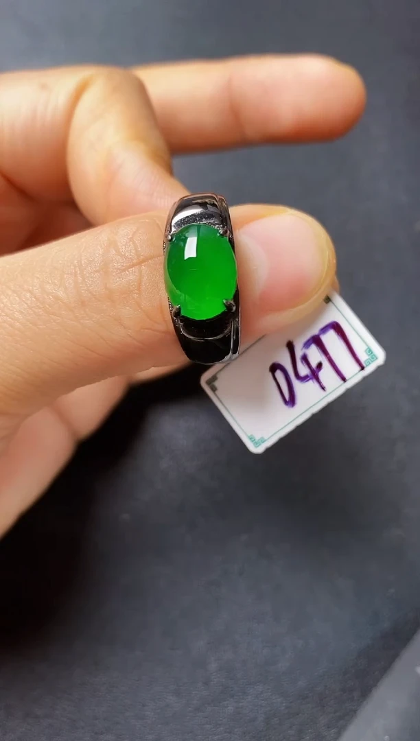 银S925镶嵌戒指翡翠222222