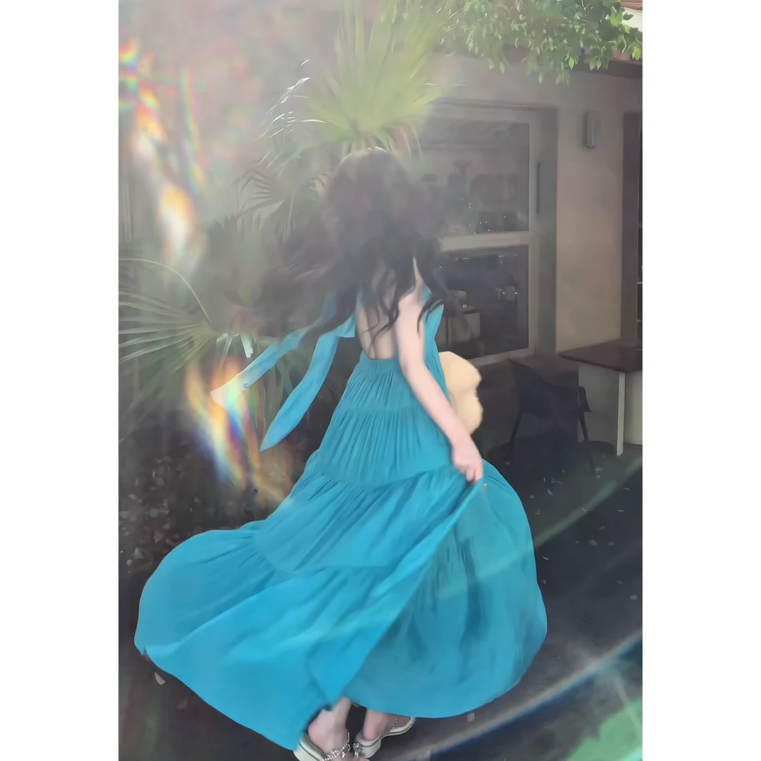 Umi●「捕梦海洋」夏季时尚气质百搭显瘦减龄设计感连衣裙C5LYQ8273A