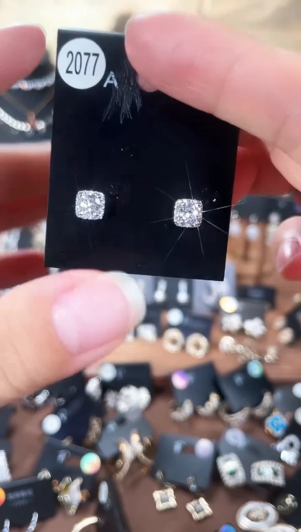 合金925银锆石豆2077
