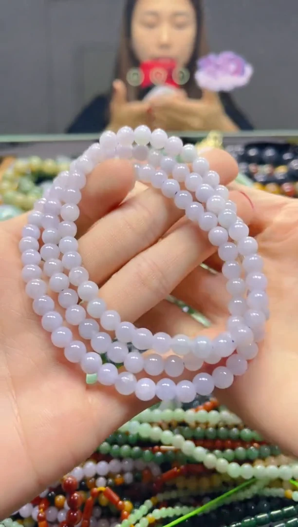 颈饰未镶嵌翡翠5MM/T/翡翠A货，一件也是批发价