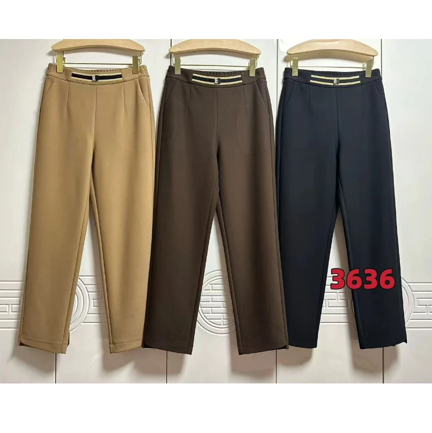 百搭高弹显瘦裤子高腰烟管裤九分裤3636