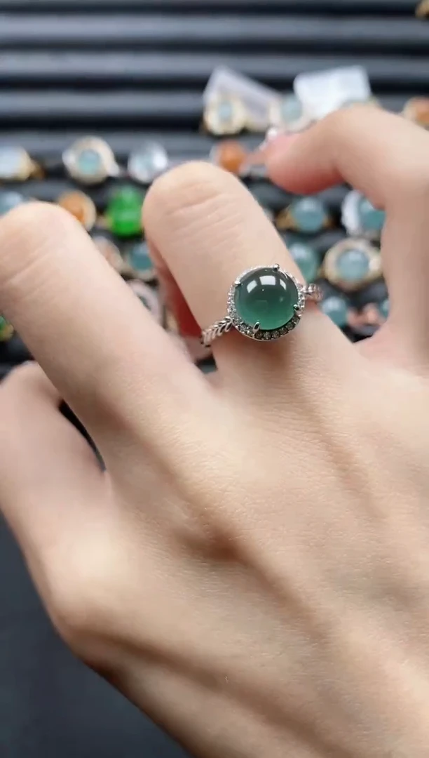 【闪购商品】翡翠戒指银S925镶嵌11111