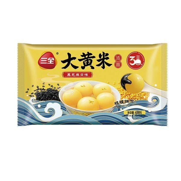 三全精装大黄米黑芝麻汤圆450g 黑芝麻味