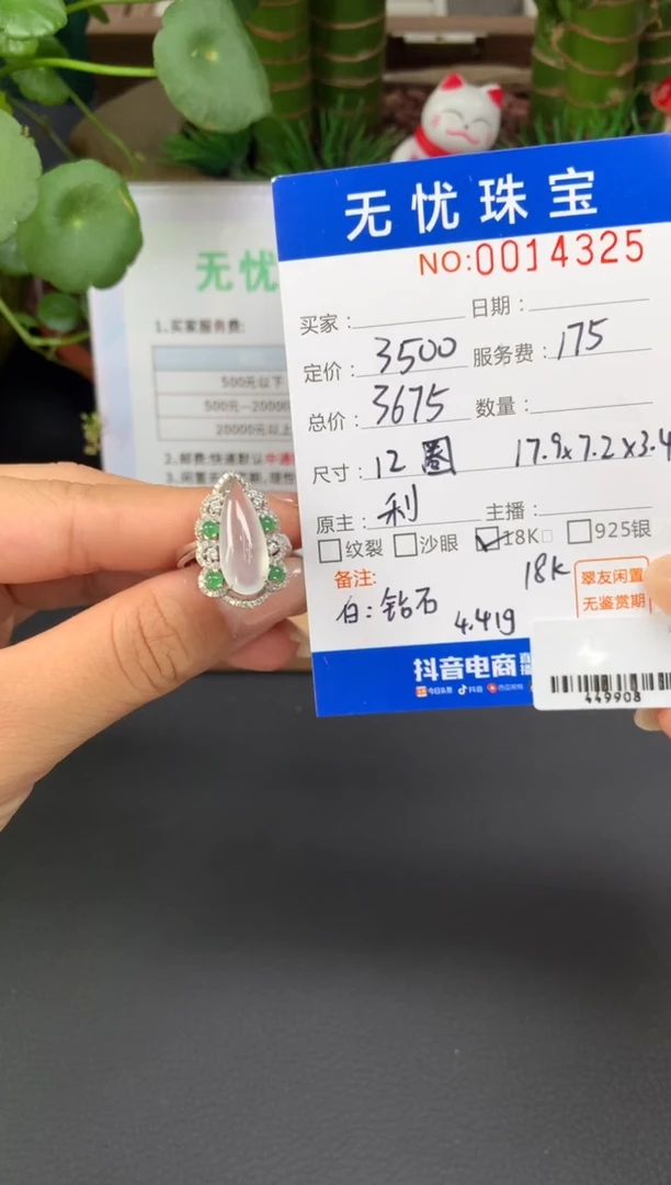18K金镶嵌定制翡翠重****7A29