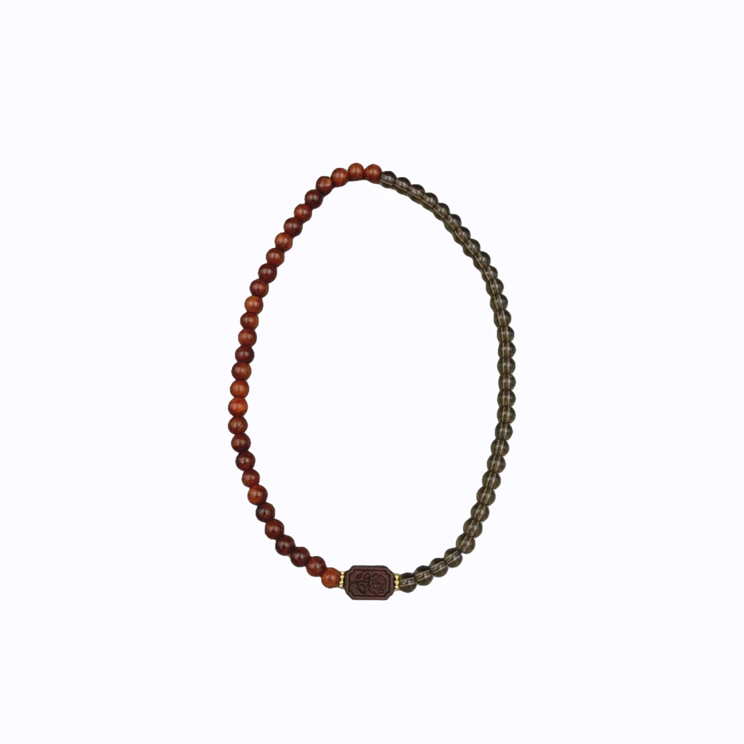 血檀木双圈手串A28-674赠礼盒(多样性发其一)