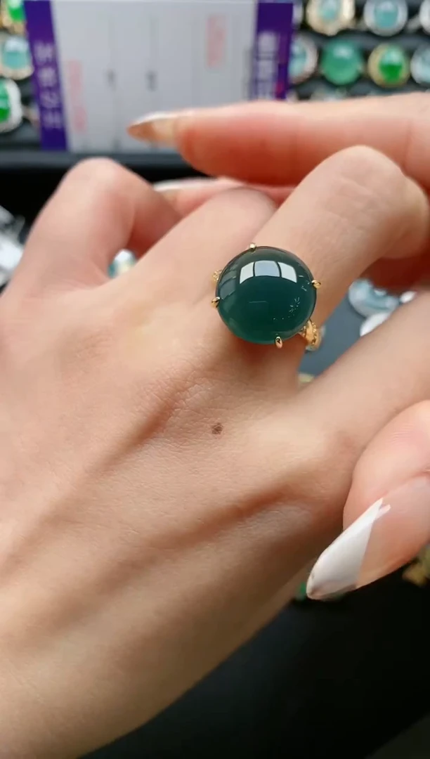 【闪购商品】翡翠戒指银S925镶嵌11111