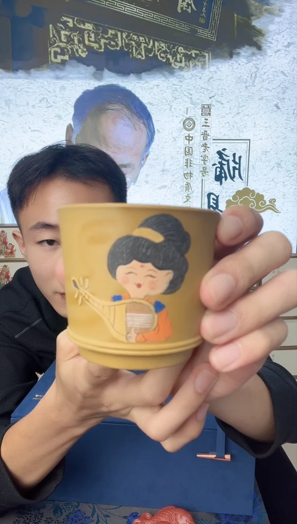 茶壶紫砂主人杯 手绘