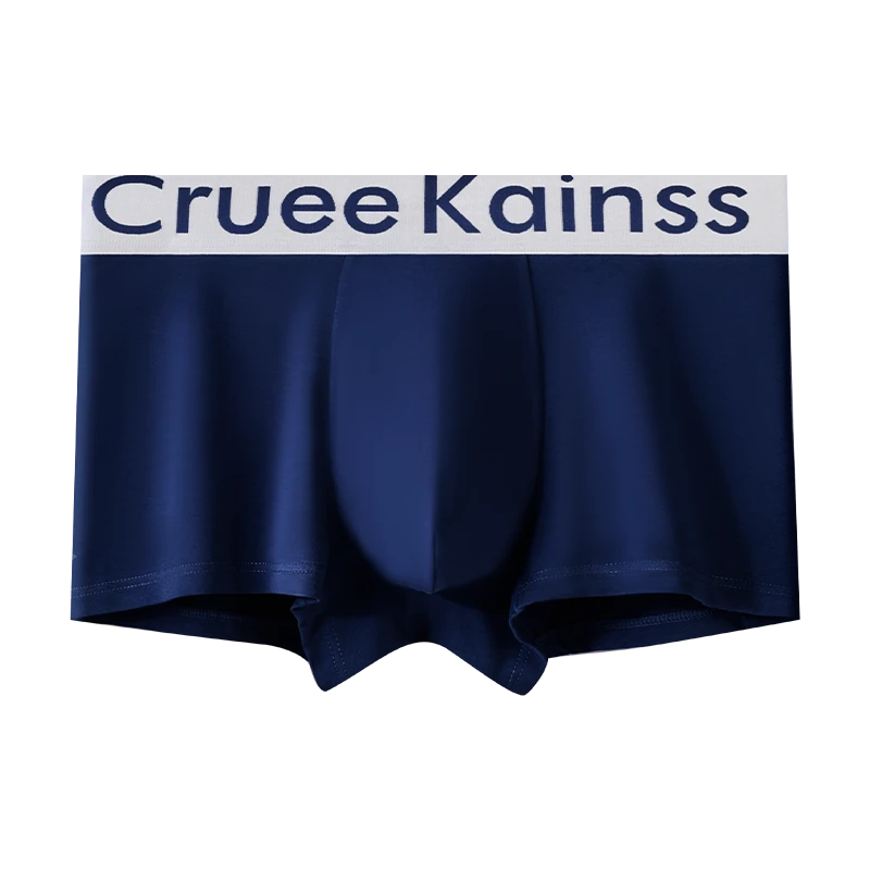 Cruee Kainss男士内裤纯色透气10A抗菌高端潮流男士轻奢平角裤