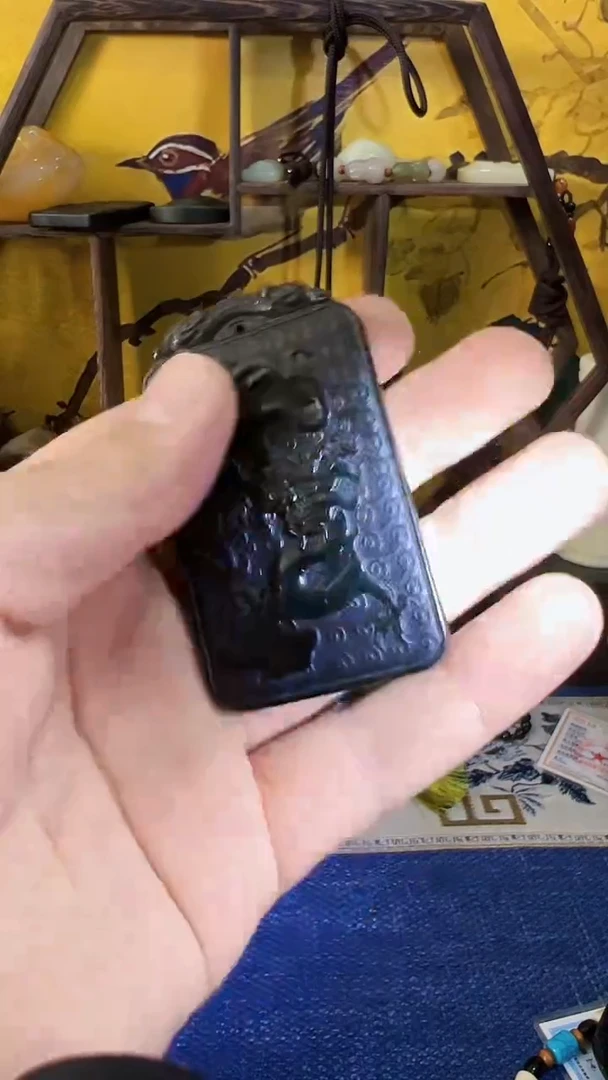 【闪购商品】和田玉（青玉）挂件未镶嵌和田 tq 龍牌 （飞铃文玩）